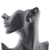 Kelebek Klipsli Altın Çocuk Küpe