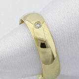 Elişi Altın 5mm Pırlanta Tektaş Alyans