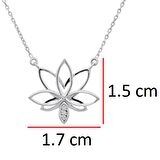 Pırlanta Lotus Çiçeği Kolye