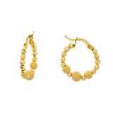 22 Ayar Altın Halka Tasarım Küpe