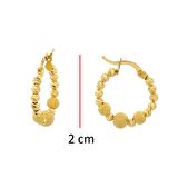 22 Ayar Altın Halka Tasarım Küpe