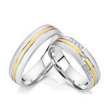 Pırlanta Tasarım Çift Alyans - Nişan Yüzüğü