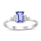  Tanzanite Taşlı Tasarım Pırlanta Yüzük