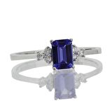  Tanzanite Taşlı Tasarım Pırlanta Yüzük
