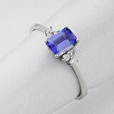  Tanzanite Taşlı Tasarım Pırlanta Yüzük
