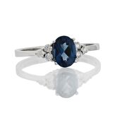 London Topaz Taşlı Pırlanta Tasarım Yüzük