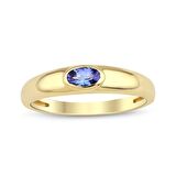 Tanzanite Taşlı Tasarım Tektaş Yüzük