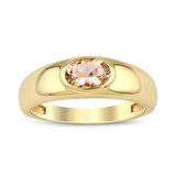 Morganite Taşlı Tasarım Tektaş Yüzük