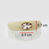 Morganite Taşlı Tasarım Tektaş Yüzük