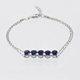 2.28ct Oval Safir Bileklik