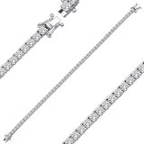 4.44ct (E-F vs) Pırlanta Suyolu Bileklik 