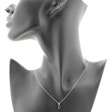 Safir Oval Tektaş Kolye