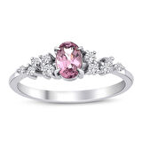 Oval Spinel Pırlanta Tektaş Yüzük