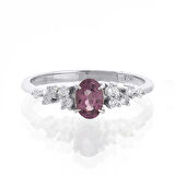 Oval Spinel Pırlanta Tektaş Yüzük