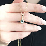 Akuamarin  Damla Tektaş Kolye