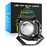 Motosiklet  Sis Farı Lazer Led Beyaz Sarı Renk Metal Kasa 2 ADET Takım Motosiklet Aksesuar Lamba