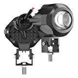 Motosiklet Sis Farı Spot Led Beyaz Sarı Renk Metal Kasa 2 ADET Takım Motosiklet Ekipman Lamba
