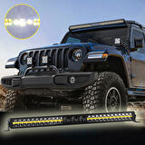 Off-Road Premium Tavan LED Bar 105 CM  Beyaz Işık Projektör DRL Gündüz Led Metal Gövde 12-24V