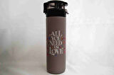 All You Need Is Love Temalı Hediye Seti - Termos, Kupa Bardak ve Defter Hediye Kutusu