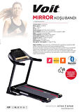Voit Mirror Otomatik Eğimli Koşu Bandı 2.5hp Katlanabilir Bluetooth'lu 110kg