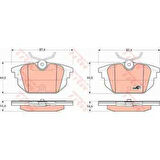 Tofas Arka Fren Balatası Coupe Marea Marea Weekend Tempra Tipo 2,0ie 16v - Trw Gdb1333