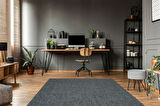 Eko Brooklyn Hasır Görünümlü Kaymaz Dokuma Modern Kilim BRK01 Antrasit