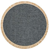 Eko Brooklyn Hasır Görünümlü Kaymaz Dokuma Modern Yuvarlak Kilim BRK01 Antrasit