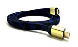 Powermaster 1.5Metre Full HD 4K 3D Örgülü Flat HDMI Kablo
