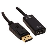 Powermaster Displayport Erkek - HDMI Dişi Çevirici Kablo 15cm 4K-2K PM-14030