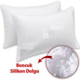 Çift Kişilik Yastıklı Pikeli Yatak Nevresim Takımı Çeyiz Seti %100 Pamuk Beyaz Otel Tipi 63 Tel