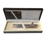 Scrikss 39 Dolmakalem + Tükenmez Kalem Gold Krom Kalem Seti