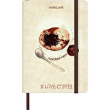 I Love Coffee Defter Çizgili A6 Chocolate | Scrikss 
