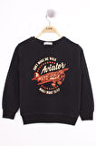 Toontoy Erkek Çocuk Uçak Baskılı Sweatshirt