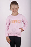Toontoy Kız Çocuk You Wish Baskılı Sweatshirt