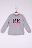 Toontoy Kız Çocuk Be Baskılı Sweatshirt 