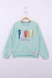 Toontoy Kız Çocuk Power Renkli Baskılı Sweatshirt