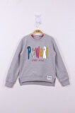 Toontoy Kız Çocuk Power Renkli Baskılı Sweatshirt