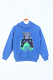 Toontoy Erkek Çocuk Boks Eldivenli Boğa Baskılı Sweatshirt