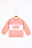 Toontoy Kız Çocuk Kalp Nakışlı Sweatshirt