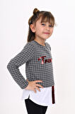 Toontoy Kız Çocuk Trendy Pullu Nakış Sweatshirt