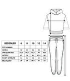 Toontoy Kız Çocuk Rules Baskılı Batik Desenli Crop Eşofman Takımı