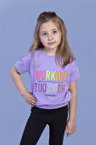Toontoy Kız Çocuk Workout Baskılı Taş İşlemeli Tişört