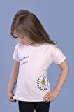 Toontoy Kız Çocuk Papatya Baskılı Tişört