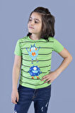 Toontoy Erkek Çocuk Çizgili Canavar Baskılı Tişört