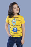 Toontoy Erkek Çocuk Çizgili Canavar Baskılı Tişört