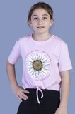 Toontoy Kız Çocuk Papatya Desenli Tişört