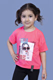 Toontoy Kız Çocuk Dijital Baskılı Tişört