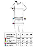 Toontoy Kız Çocuk Batik Desenli Baskılı Taytlı Takım