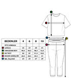 Toontoy Kız Çocuk Şerit Detaylı Renkli Baskılı Taytlı Takım