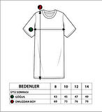 Toontoy Kız Çocuk Düşük Kol Detaylı Baskılı Elbise